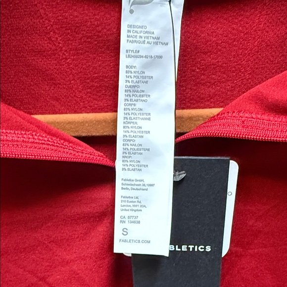 Fabletics Bold Red Long Sleeve Top - Picture 3 of 8